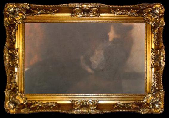 framed  Gustav Klimt Lady at the Fireplace (mk20), ta009-2
